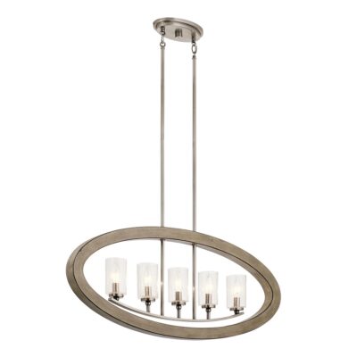 Sovereign Quay Hamptons Oval Ring Chandelier Distressed Antique Grey