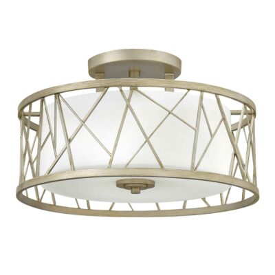 Sparrow Hollow Contemporary Ceiling Semi-Flush Silver Leaf