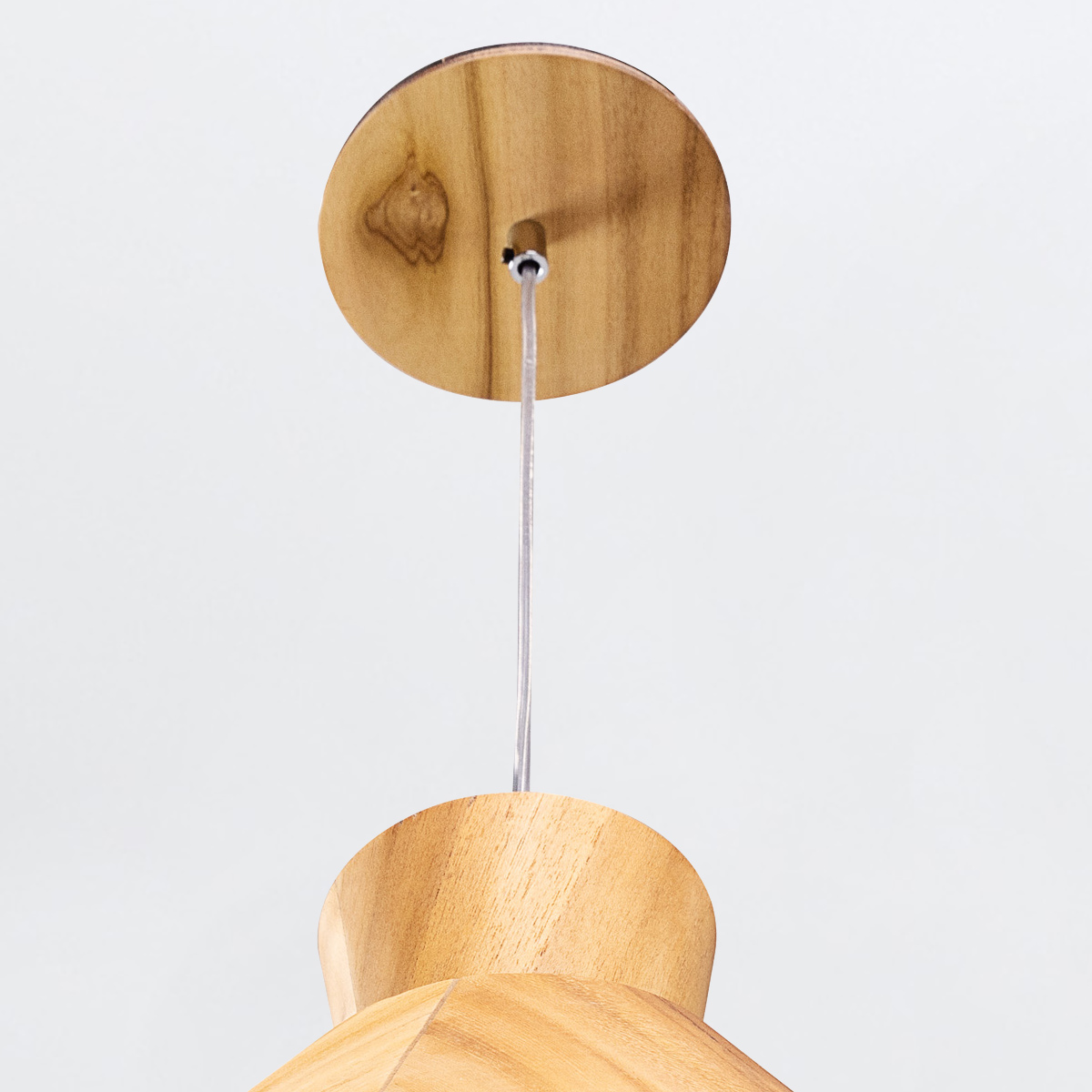 Spire Point Contemporary Wood Veneer Pendant Light Spire Point Contemporary Wood Veneer Pendant Light — detail view
