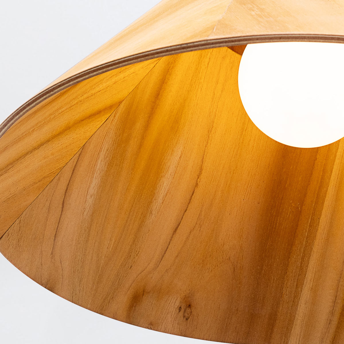 Spire Point Contemporary Wood Veneer Pendant Light Spire Point Contemporary Wood Veneer Pendant Light — detail view