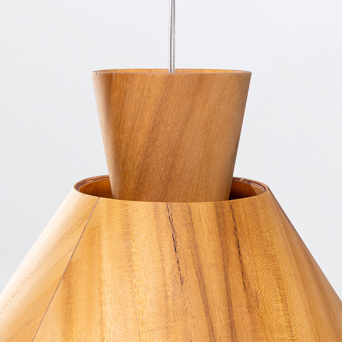 Spire Point Contemporary Wood Veneer Pendant Light Spire Point Contemporary Wood Veneer Pendant Light — detail view