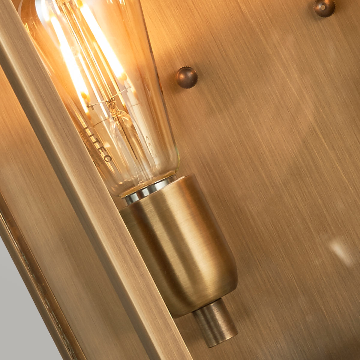St Averil Traditional Large Wall Lantern Aged Brass St Averil Traditional Large Wall Lantern Aged Brass — detail view