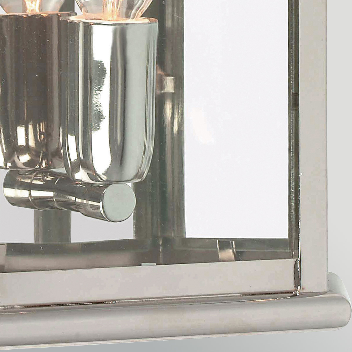 St Averil Traditional Outdoor Wall Lantern Polished Nickel St Averil Traditional Outdoor Wall Lantern Polished Nickel — detail view