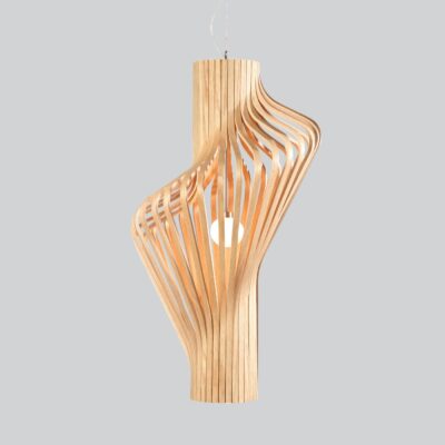 Stanmore Grand Contemporary Wood Pendant Light Light Oak