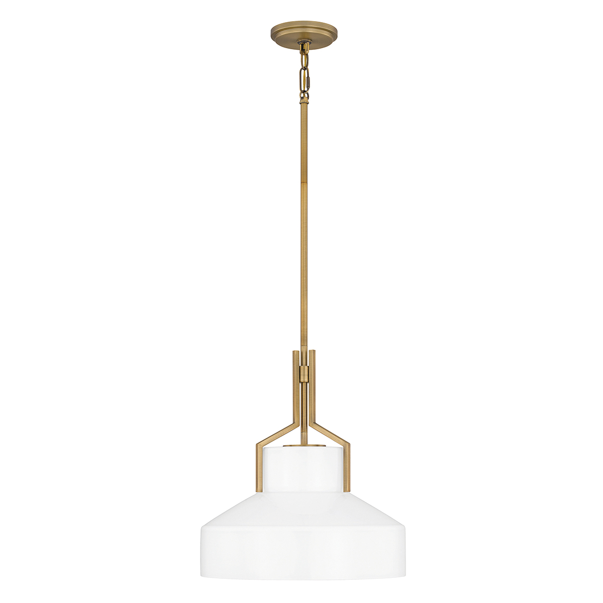 Stonecrop Hamptons Pendant Light Aged Brass and Opal Glass Stonecrop Hamptons Pendant Light Aged Brass and Opal Glass