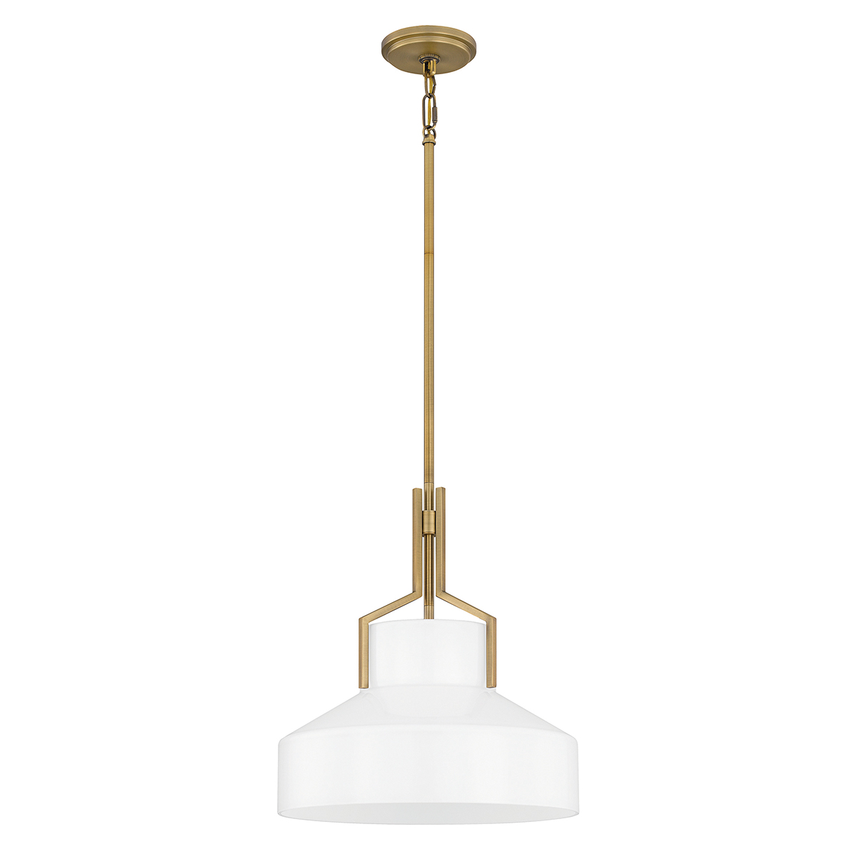Stonecrop Hamptons Pendant Light Aged Brass and Opal Glass Stonecrop Hamptons Pendant Light Aged Brass and Opal Glass