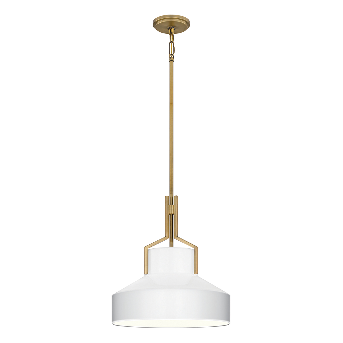 Stonecrop Hamptons Pendant Light Aged Brass and Opal Glass