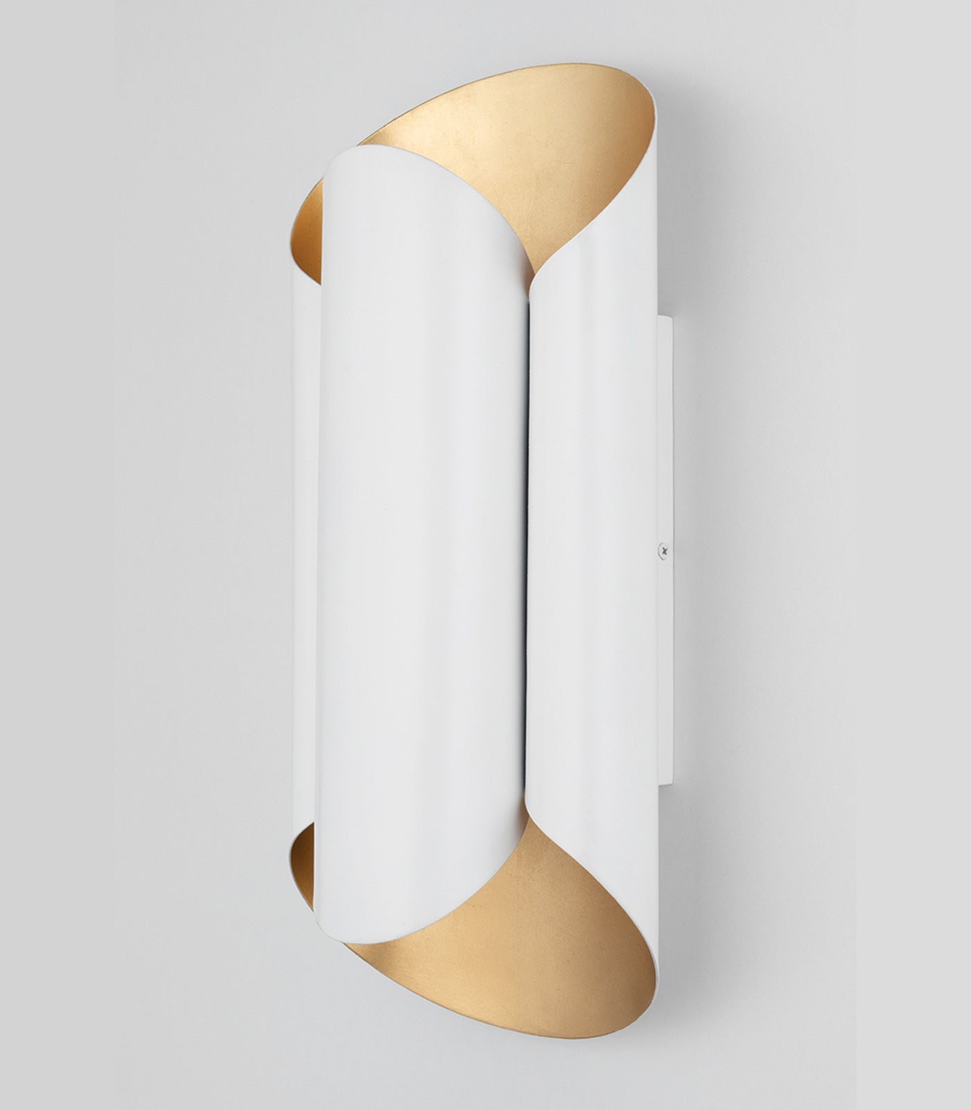 Stourhead Contemporary Wall Light Gold Leaf and White Stourhead Contemporary Wall Light Gold Leaf and White
