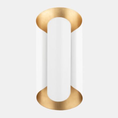 Stourhead Contemporary Wall Light Gold Leaf and White