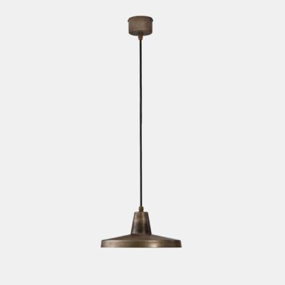 Studio Industrial Small Pendant Light Antique Brass