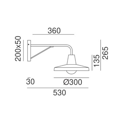 Studio Industrial Wall Light Antique Iron