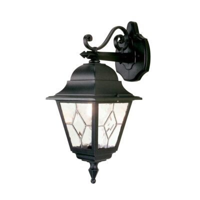 Suffolk Downs Traditional Down Wall Lantern Black