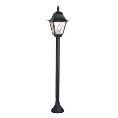 Suffolk Downs Traditional Outdoor Pillar Lantern Black