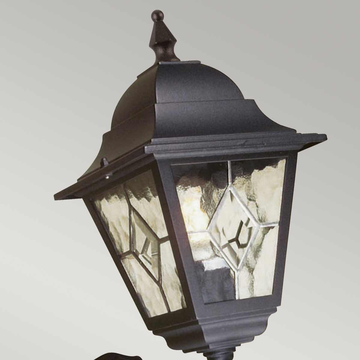 Suffolk Downs Traditional Wall Lantern with PIR Sensor Black Suffolk Downs Traditional Wall Lantern with PIR Sensor Black — detail view