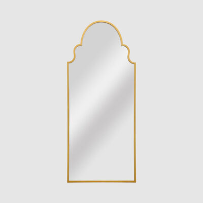 Sundowner Iron French Provincial Arched Floor Mirror Gold