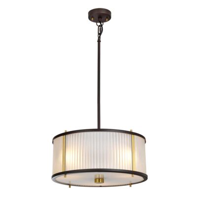 Sunhaven Hamptons Drum Pendant Bronze And Aged Brass