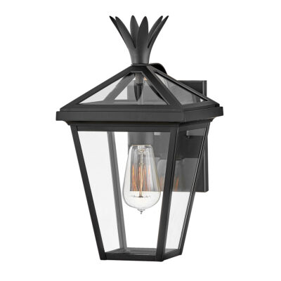 Sunhollow Heritage Pineapple Finial Outdoor Wall Lantern Black