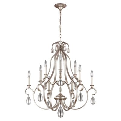 Sunridge French Provincial 9 Light Chandelier Sunrise Silver