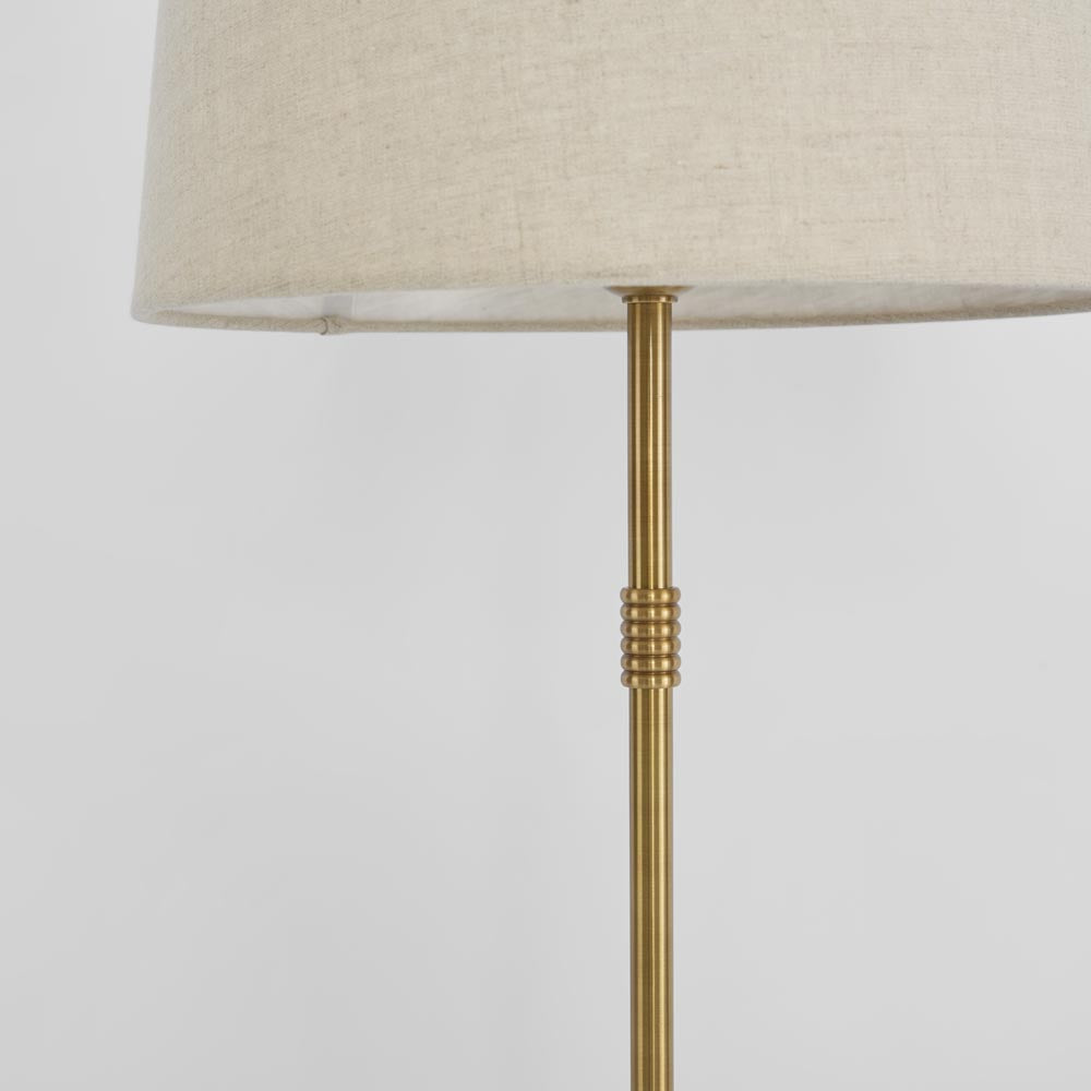 Sutherland Hamptons Ribbed Table Lamp Base Antique Brass Sutherland Hamptons Ribbed Table Lamp Base Antique Brass