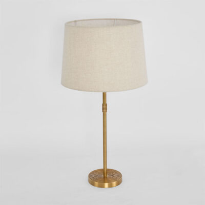 Sutherland Hamptons Ribbed Table Lamp Base Antique Brass