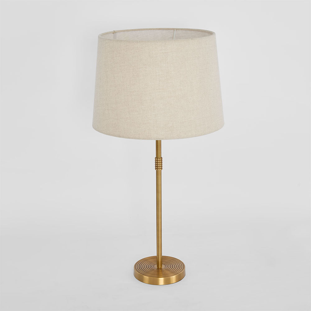 Sutherland Hamptons Ribbed Table Lamp Base Antique Brass
