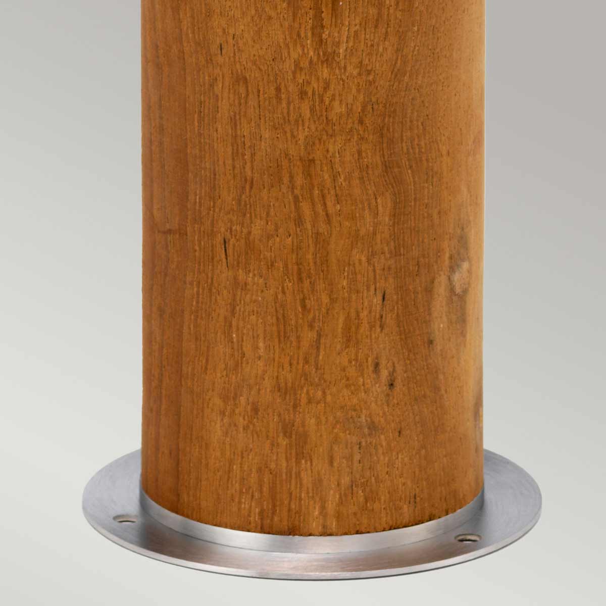 Suttonmere Coastal Teak Outdoor Bollard Light with Stainless Steel Suttonmere Coastal Teak Outdoor Bollard Light with Stainless Steel — detail view