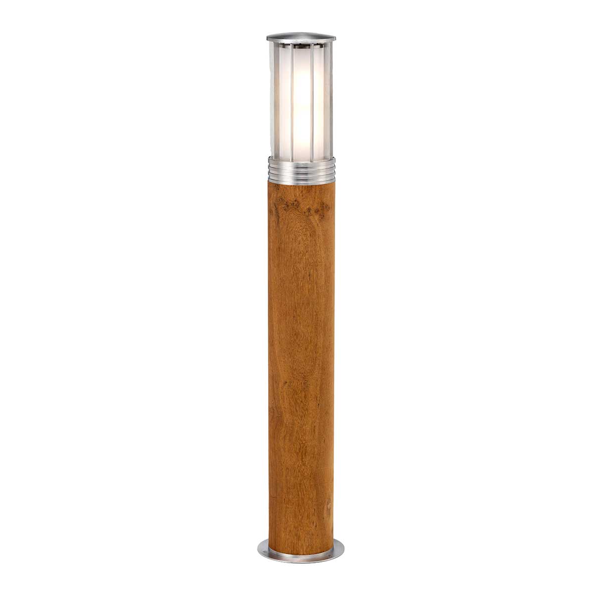 Suttonmere Coastal Teak Outdoor Bollard Light with Stainless Steel