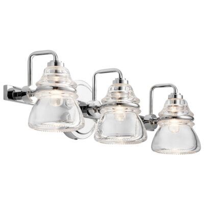 Talwick Heritage 3 Light Bathroom Wall Light Polished Chrome