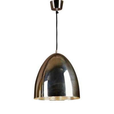 Tamarind Dome Pendant Light Polished Silver