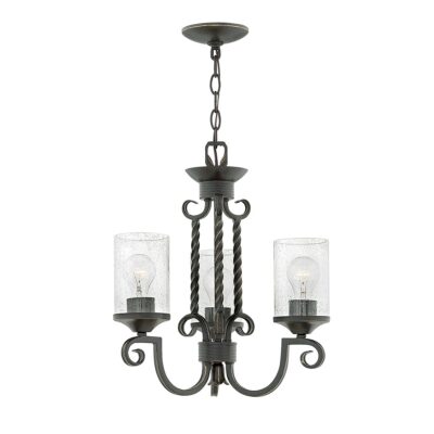 Tanglewood Farm Spanish Style 3 Light Chandelier Olde Black