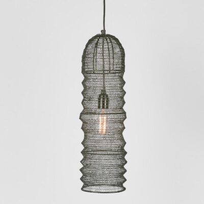 Tannersville Heritage Wire Mesh Ceiling Pendant Black
