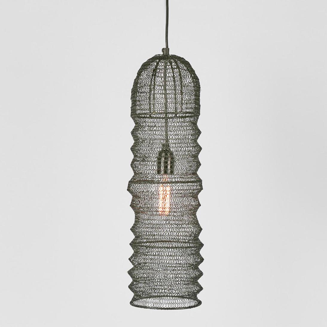 Tannersville Heritage Wire Mesh Ceiling Pendant Black