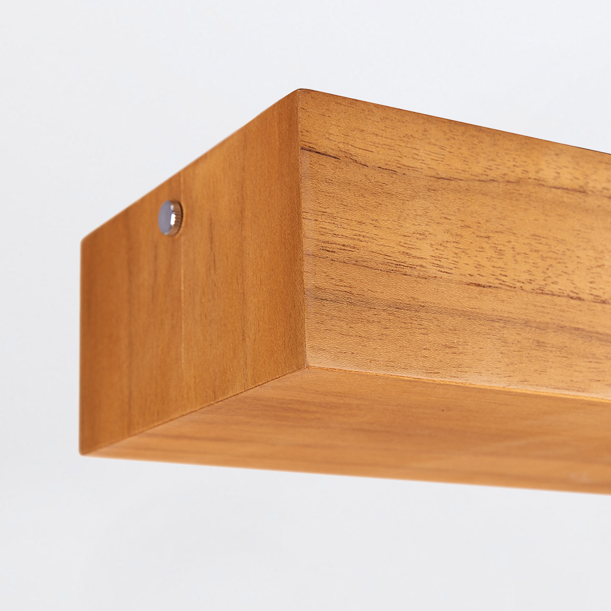 Teakwood Ring Contemporary Linear Chandelier Teak Veneer Teakwood Ring Contemporary Linear Chandelier Teak Veneer — detail view