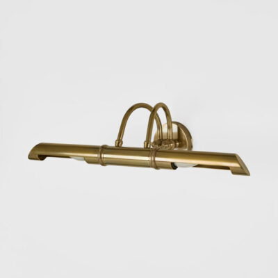 Thames Traditional Double-Arm Picture Wall Light Antique Brass