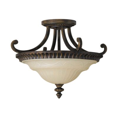 The Salon Room Edwardian Ceiling Semi-Flush Walnut Bronze