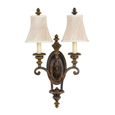 The Salon Room French Provincial Twin Wall Light Walnut