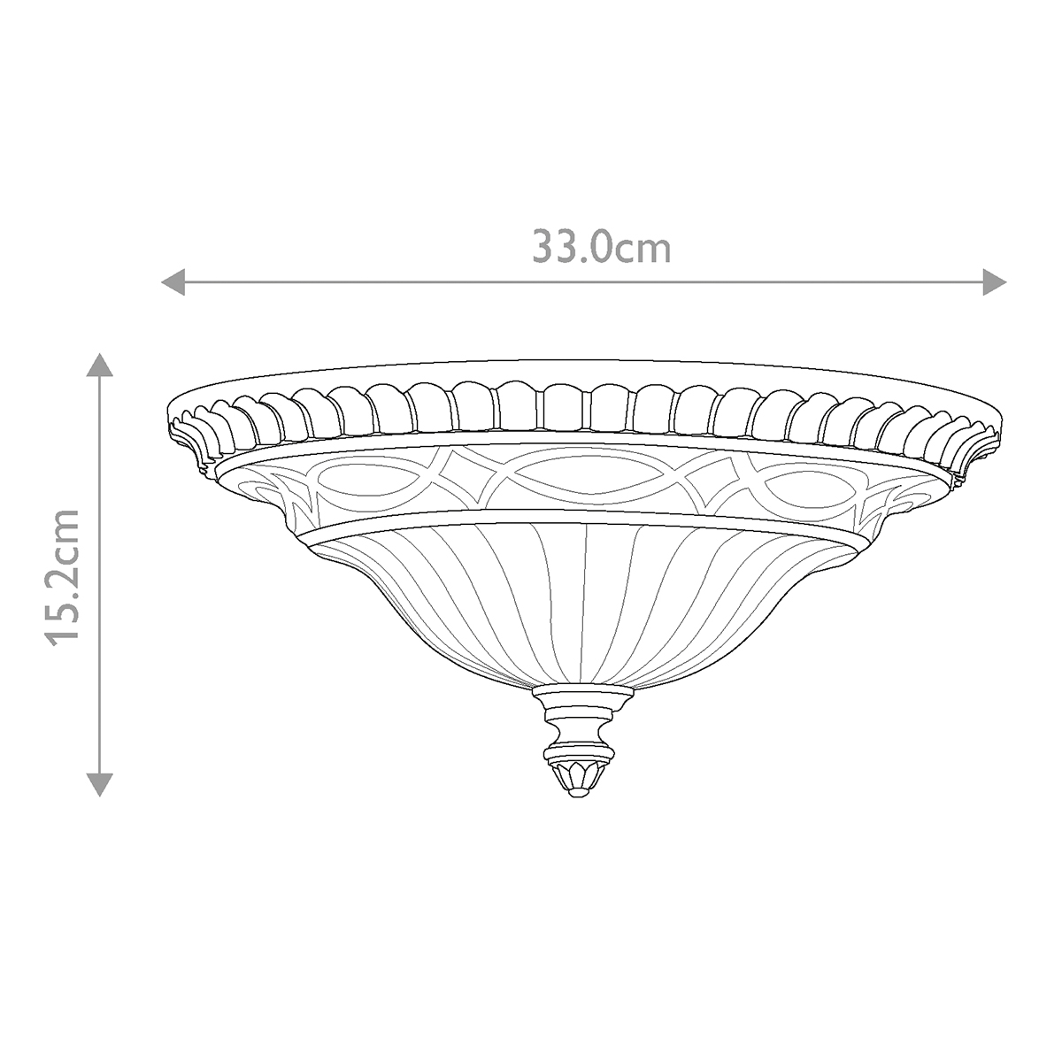 The Salon Room Traditional Ceiling Flush in Walnut The Salon Room Traditional Ceiling Flush in Walnut
