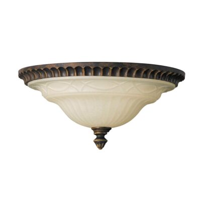 The Salon Room Traditional Ceiling Flush in Walnut