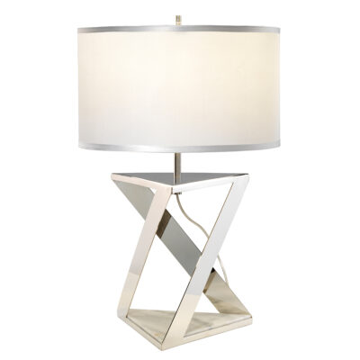 Thessaly Geometric Table Lamp Polished Nickel