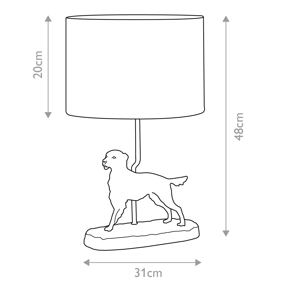 Thistlebank Country Spaniel Table Lamp Bronze Patina Thistlebank Country Spaniel Table Lamp Bronze Patina
