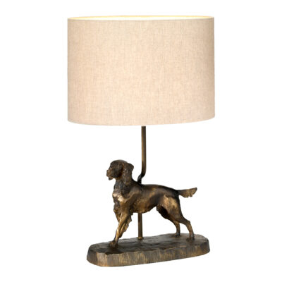 Thistlebank Country Spaniel Table Lamp Bronze Patina