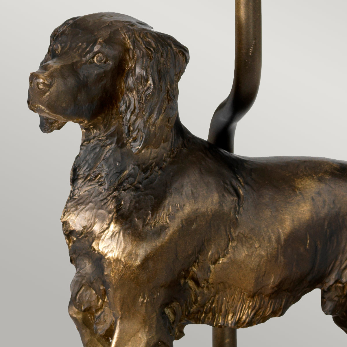 Thistlebank Country Spaniel Table Lamp Bronze Patina Thistlebank Country Spaniel Table Lamp Bronze Patina — detail view
