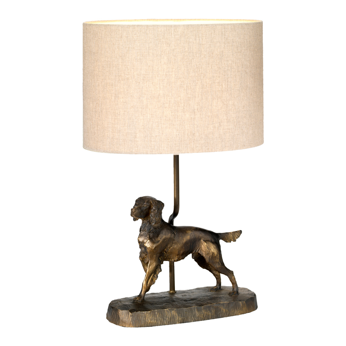 Thistlebank Country Spaniel Table Lamp Bronze Patina