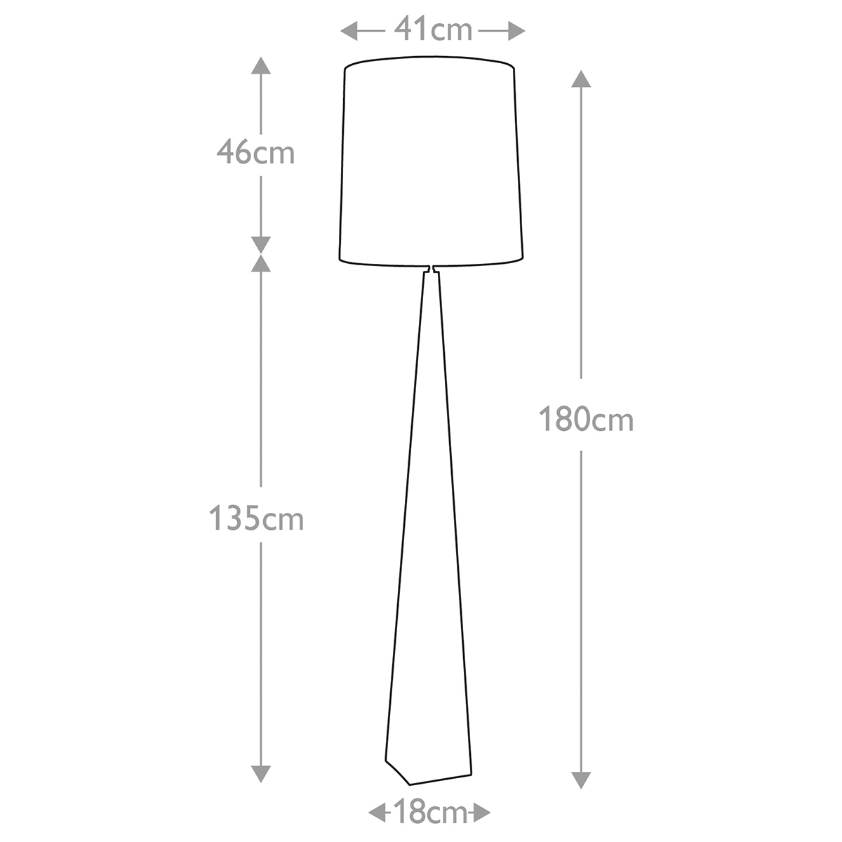 Thistlewood Contemporary Floor Lamp with Dark Grey Shade in Black Thistlewood Contemporary Floor Lamp with Dark Grey Shade in Black