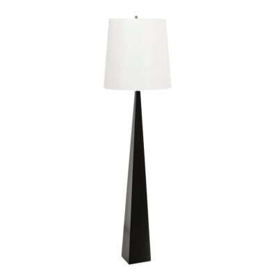 Thistlewood Hamptons Tapered Floor Lamp Black with White Shade