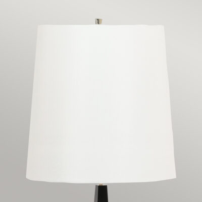 Thistlewood Hamptons Tapered Floor Lamp Black with White Shade — detail view