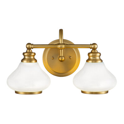 Thornbury Hamptons Two Light Wall Light Brushed Brass