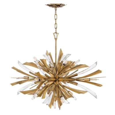 Thornbury Row Artistic Starburst Chandelier Gold