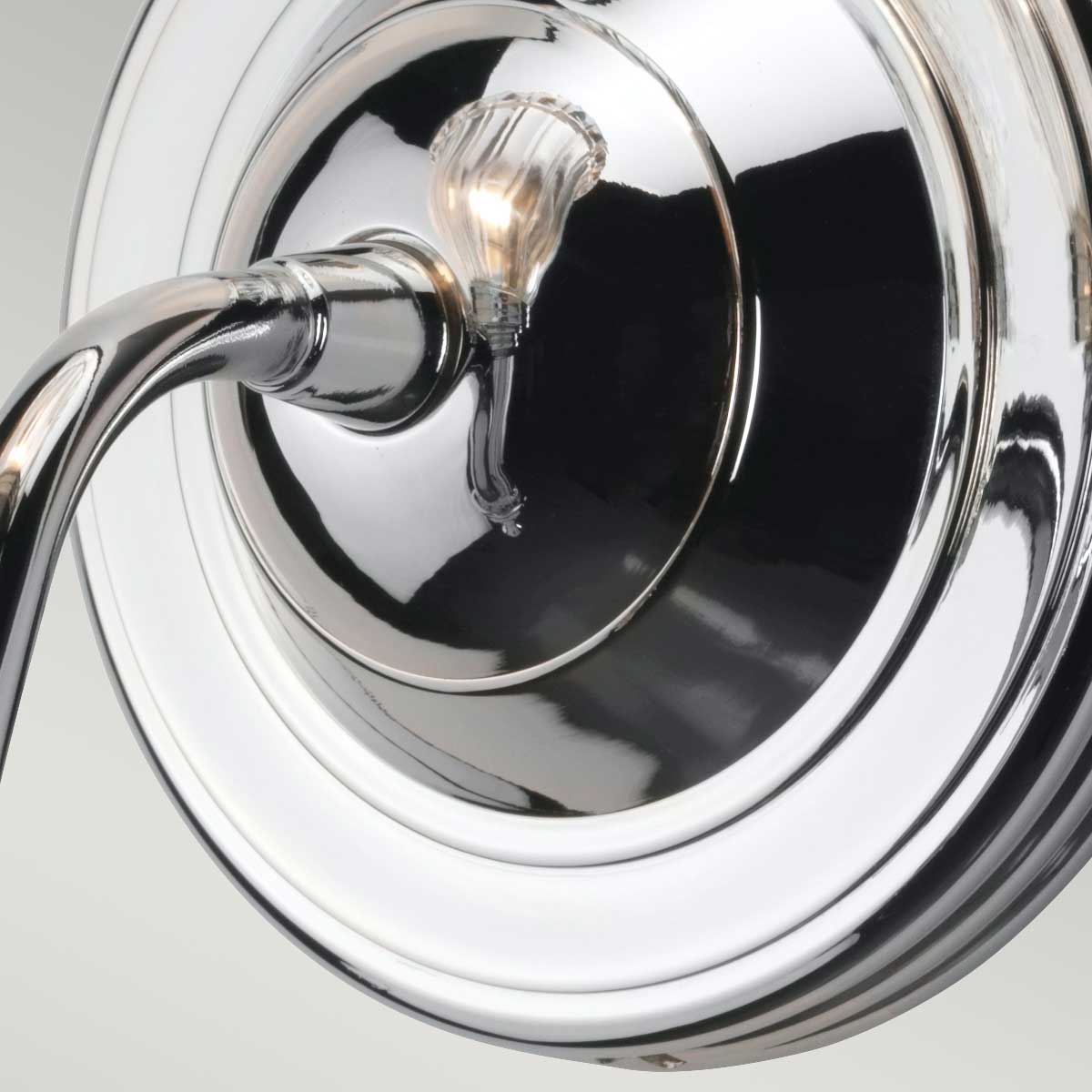 Thorncastle Bell Glass Wall Light Polished Chrome Thorncastle Bell Glass Wall Light Polished Chrome — detail view
