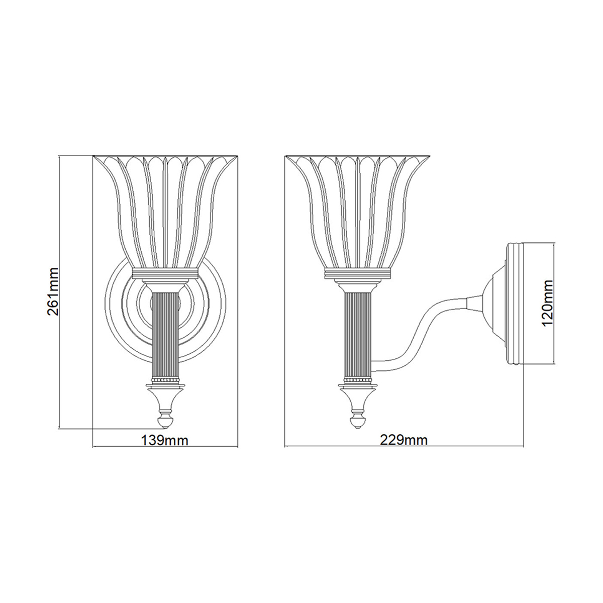 Thorncastle French Provincial Wall Light Polished Chrome Thorncastle French Provincial Wall Light Polished Chrome